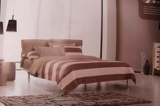 Сатин для постельного белья, полосы в коричневой гамме | Textile Plaza