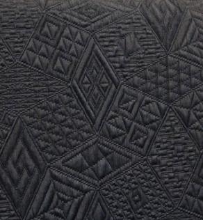 Жаккард Италия черный геометрический принт  | Textile Plaza