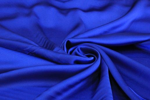 Атлас щільний , колір синій | Textile Plaza