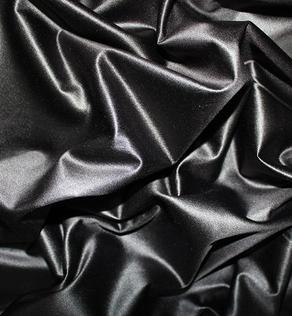 Коттон-атлас цвет черный | Textile Plaza