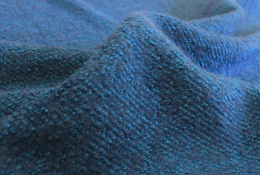 Пальтовая ткань букле, цвет морская волна | Textile Plaza