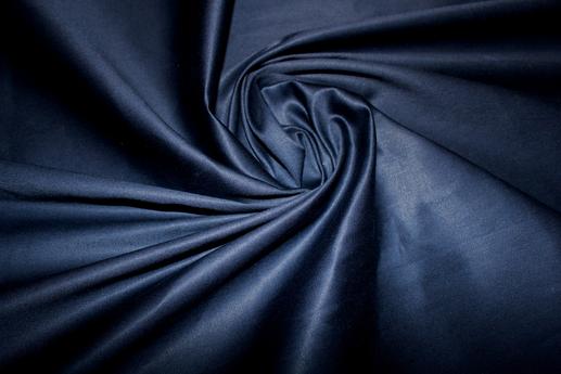 Стрейч коттон темно-синий цвет | Textile Plaza
