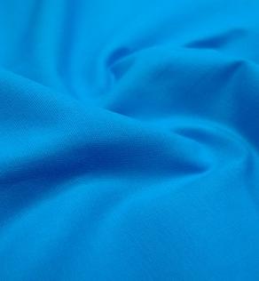 Стрейч коттон однотонный, голубой | Textile Plaza