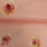 Сатин  для постільної білизни, квіти на ніжно-рожевому фоні (компаньйон) | Textile Plaza