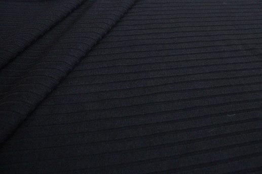 Трикотаж резинка, колір чорний | Textile Plaza