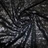 Сетка вышивка пайетками, цвет черный | Textile Plaza
