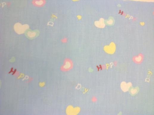Ткань для пошива постельного белья, сердечки на голубом | Textile Plaza