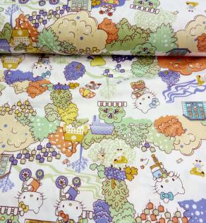Ткань для детского постельного белья Hello Kitty  | Textile Plaza