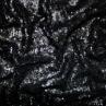 Сетка вышивка пайетками, цвет черный | Textile Plaza