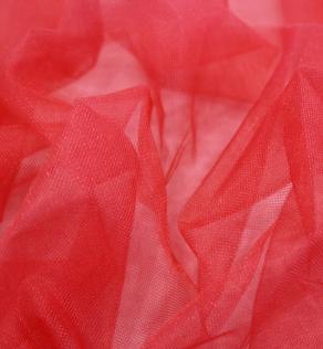 Фатин перламутр цвет красный | Textile Plaza