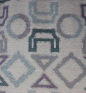Трикотаж ARMANI геометрический принт на бежево-сером фоне | Textile Plaza