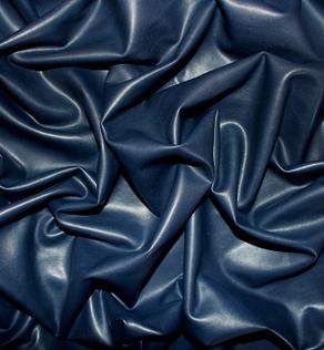 Кожа на флисе цвет темно-синий | Textile Plaza