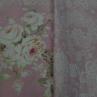 Сатин для постільної білизни, рожево-персикові квіти, рожевий фон | Textile Plaza