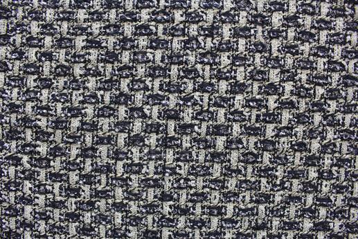 Костюмная ткань Chanel, белый с синим | Textile Plaza