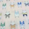 Ткань для пошива постельного белья, зайцы в костюмчиках | Textile Plaza