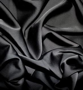 Стрейч атлас цвет черный | Textile Plaza