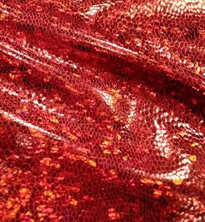 Бифлекс голограмма, красный с золотым отливом | Textile Plaza