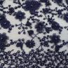 Сітка вишивка, темно-сині квіти/намистини | Textile Plaza