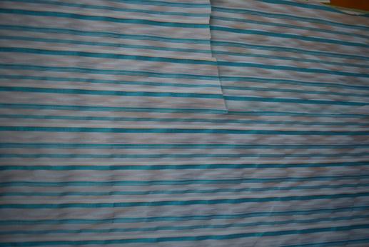 Рубашка полоска бело-голубой | Textile Plaza