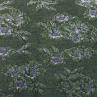 Жаккард Италия зеленый цветочный принт  | Textile Plaza