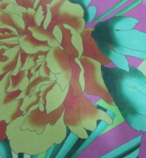 Шифон цветной Anna Rachele (Италия) цветок  | Textile Plaza