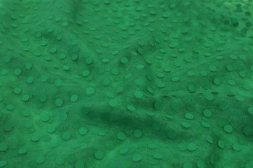 Фатин жаккард, зеленый | Textile Plaza