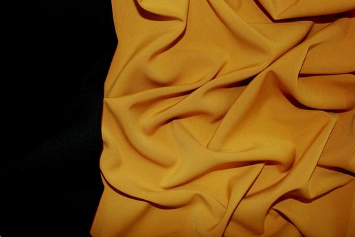 Костюмна тканина Барби двостороння колір гірчиця | Textile Plaza