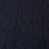 Трикотаж вязка Италия крупная косичка темно-синий | Textile Plaza