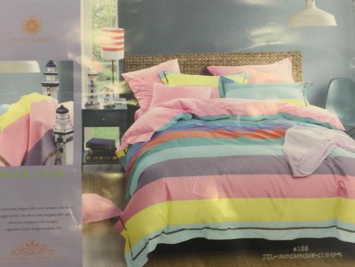 Сатин для постельного, белья, широкие полосы разного цвета | Textile Plaza