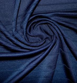 Трикотаж жаккард смуги, колір темно-синій | Textile Plaza
