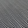 Хлопковый трикотаж (Италия, ширина 175 см) волны черно-белые | Textile Plaza