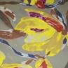 Шелк MISSONI абстрактный цветочный принт на бежевом фоне | Textile Plaza