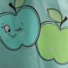Сатин для постельного белья, яблочки на голубом фоне | Textile Plaza