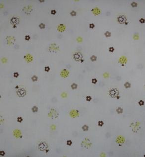 Ткань для детского постельного белья, цветочки (компаньон) | Textile Plaza