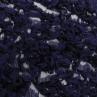 Жаккард ARMANI синий с органзой и вышивкой  | Textile Plaza