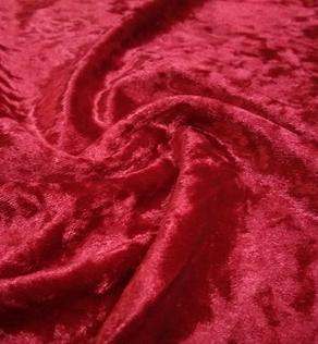 Велюр креш, червоний | Textile Plaza
