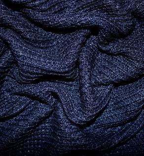 Трикотаж в'язка колір темно-синій | Textile Plaza