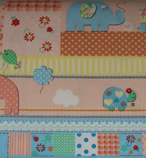 Ткань для детского постельного белья, животные/горох/цветочки | Textile Plaza