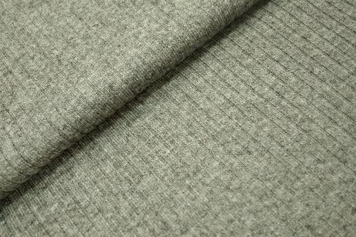 Трикотаж резинка, серый | Textile Plaza