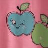 Сатин для постельного белья, яблочки на насыщенно-розовом фоне | Textile Plaza
