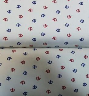 Ткань для постельного белья, якорьки (компаньон) | Textile Plaza