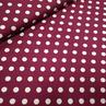 Вискоза штапель крупные горошки, фиолетово-бордовая | Textile Plaza