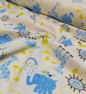 Трикотаж дитячий, слоники/жирафики | Textile Plaza