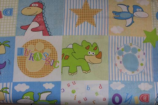 Тканина для дитячої постільної білизни, динозаврики | Textile Plaza