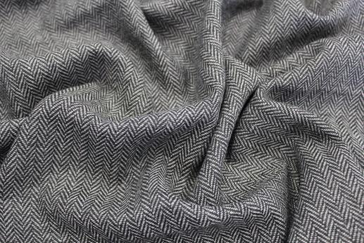 Костюмная ткань твид цвет светло-серый | Textile Plaza