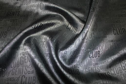 Подкладка жаккард Италия серый графит | Textile Plaza
