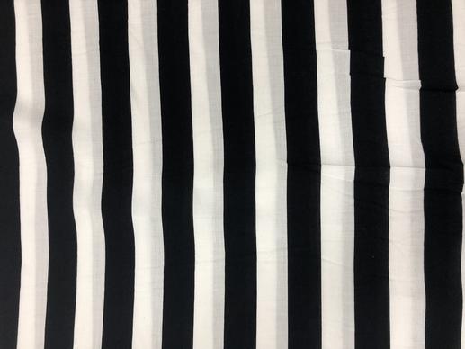 Вискоза штапель, черные и белые полосы | Textile Plaza