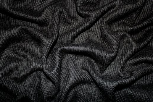Трикотаж в'язка, колір чорний | Textile Plaza