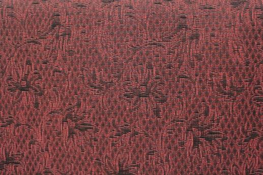 Костюмна тканина, темно-червоний принт | Textile Plaza