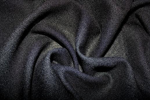 Костюмна тканина під льон, колір чорний | Textile Plaza